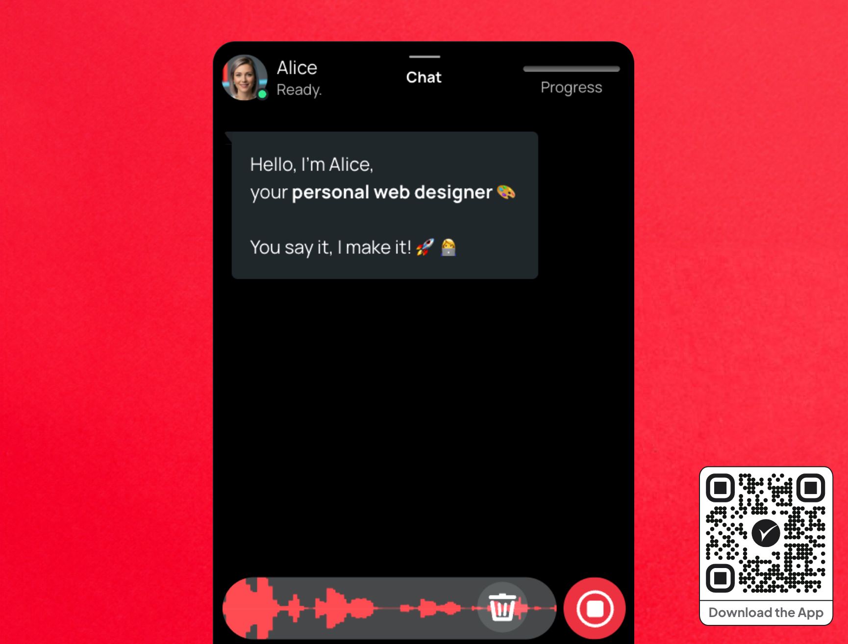 Illustration of a person talking to a voice assistant